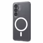 Āsenaru Lite Hybrid Magsafe Case, casing Galaxy S26 tipis 1,3mm dengan bumper TPU transparan dan bagian belakang polikarbonat yang kokoh, menawarkan perlindungan penuh dan kompatibilitas MagSafe.