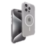 Gambar casing Āsenaru Lite Hybrid, casing iPhone tipis berketebalan 1,3 mm dengan bantalan TPU transparan dan bagian belakang dari polikarbonat yang kokoh, menawarkan perlindungan penuh dan kompatibilitas dengan MagSafe.