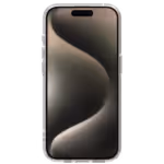 Gambar casing Āsenaru Lite Hybrid, casing iPhone tipis berketebalan 1,3 mm dengan bantalan TPU transparan dan bagian belakang dari polikarbonat yang kokoh, menawarkan perlindungan penuh dan kompatibilitas dengan MagSafe.