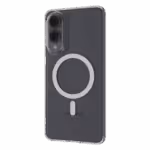 Casing Āsenaru Lite Hybrid Magsafe, casing Galaxy S25 yang tipis dengan ketebalan 1,3 mm, dilengkapi dengan bantalan TPU transparan dan bagian belakang dari polikarbonat yang kokoh, menawarkan perlindungan penuh dan kompatibilitas dengan MagSafe.