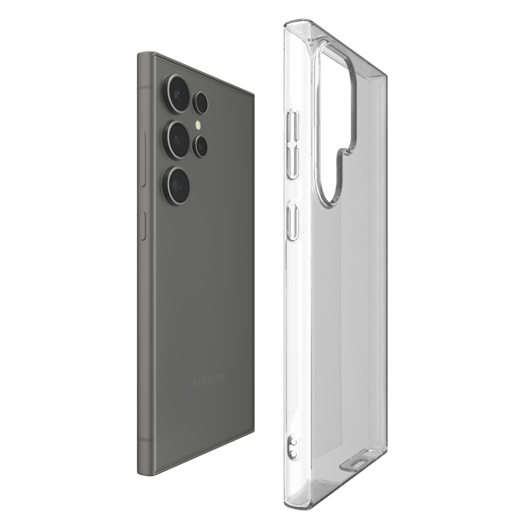 Image of the Āsenaru Airlite Thin Case, a crystal-clear polycarbonate case Samsung Galaxy, with a 0.5mm thickness, providing slim and unobtrusive protection.