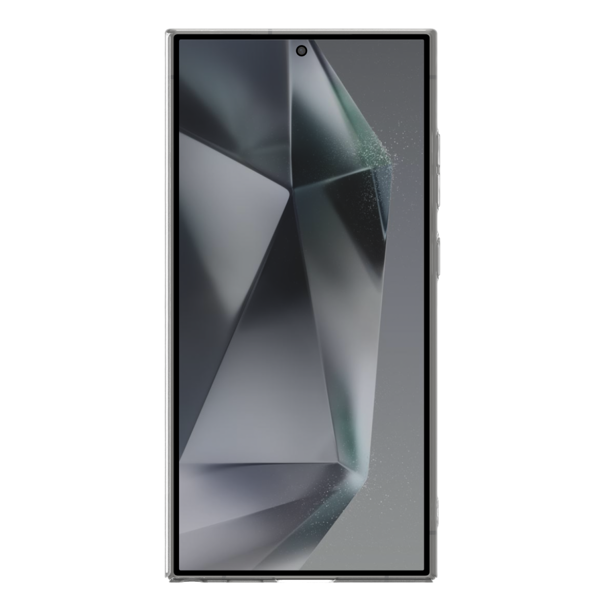 Gambar Āsenaru Airlite Thin Case, casing polikarbonat bening Samsung Galaxy, dengan ketebalan 0,5 mm, memberikan perlindungan ramping dan tidak mencolok.