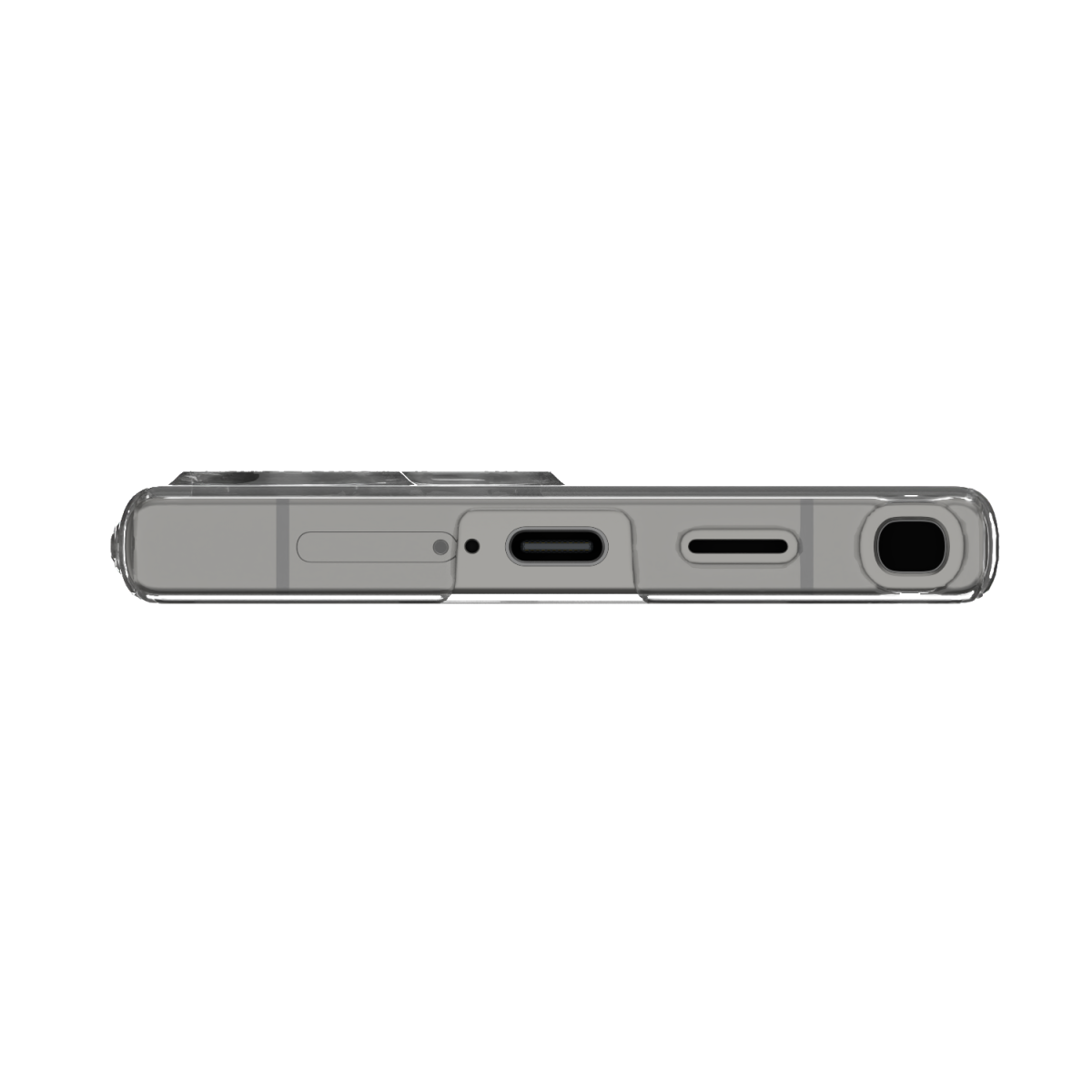 Gambar Āsenaru Airlite Thin Case, casing polikarbonat bening Samsung Galaxy, dengan ketebalan 0,5 mm, memberikan perlindungan ramping dan tidak mencolok.
