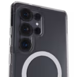 Casing Āsenaru Lite Hybrid Magsafe, casing Galaxy S25 yang tipis dengan ketebalan 1,3 mm, dilengkapi dengan bantalan TPU transparan dan bagian belakang dari polikarbonat yang kokoh, menawarkan perlindungan penuh dan kompatibilitas dengan MagSafe.