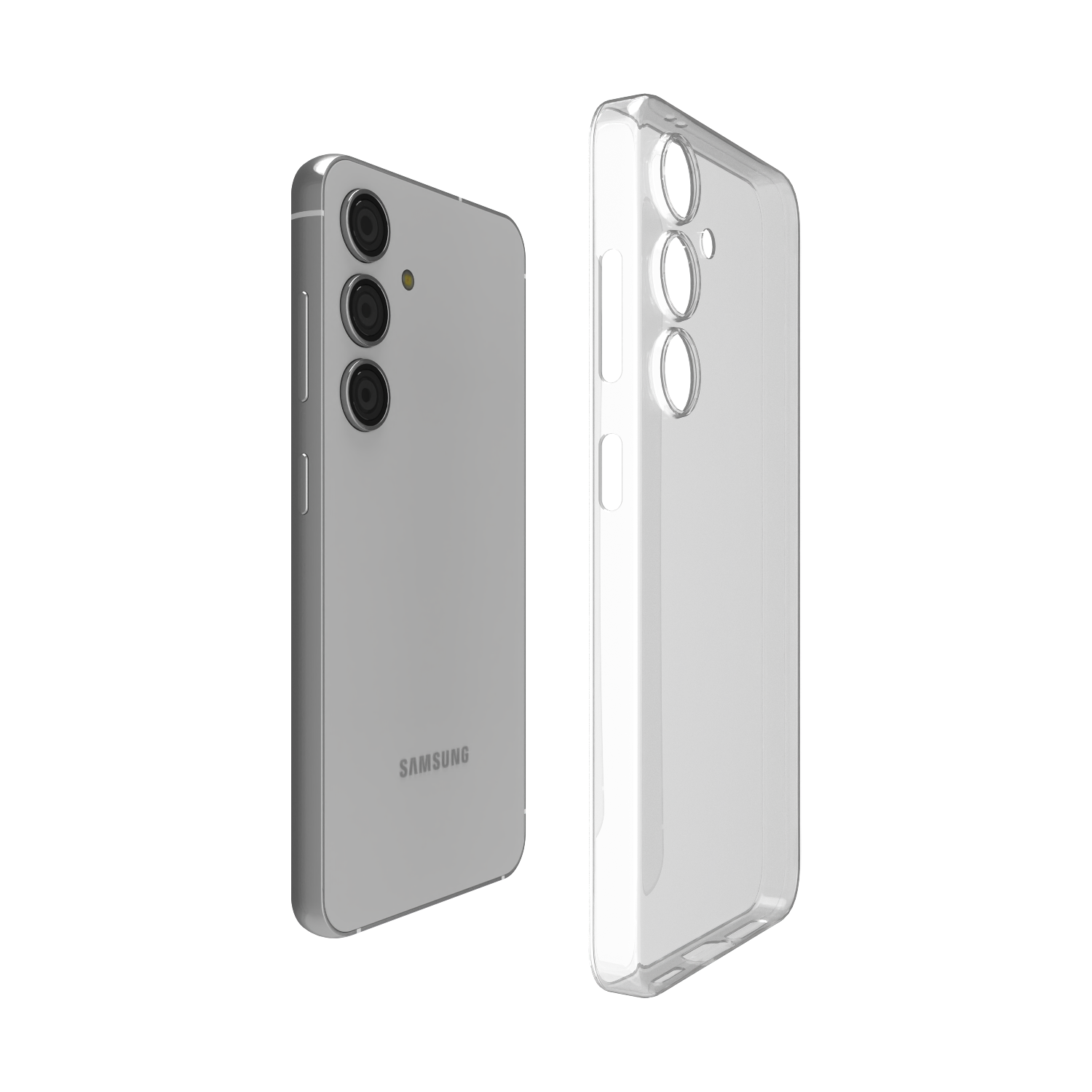 Tampilan dekat Āsenaru Signature Super Slim Case untuk seri Samsung galaxy s24, casing ultra-tipis 0,35mm yang tersedia dalam berbagai warna, dirancang untuk memberikan perlindungan ramping dan minimalis dengan tepi terangkat di sekitar layar dan kamera.