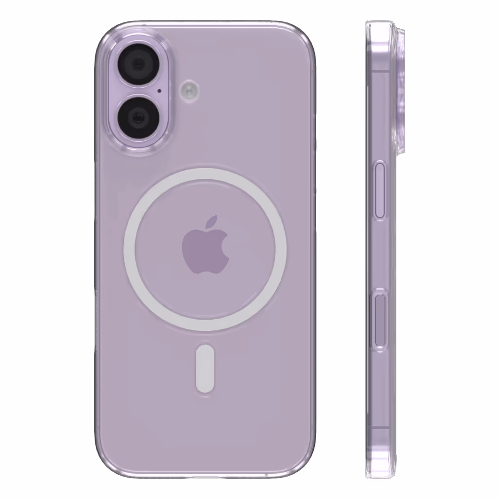 The Āsenaru Airlite Magsafe Thin Case, a crystal-clear polycarbonate case for iPhone, with a 1mm thickness, providing slim and unobtrusive protection with magsafe compatibility.