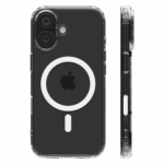 The Āsenaru Lite Hybrid Magsafe Case, a slim 1.3mm iPhone case with transparent TPU bumpers and a rigid polycarbonate back, showcasing full protection and MagSafe compatibility.The Āsenaru Lite Hybrid Magsafe Case, a slim 1.3mm iPhone case with transparent TPU bumpers and a rigid polycarbonate back, showcasing full protection and MagSafe compatibility.
