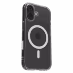 Casing Āsenaru Lite Hybrid Magsafe, casing iPhone tipis berketebalan 1,3 mm dengan bantalan TPU transparan dan bagian belakang dari polikarbonat yang kokoh, menawarkan perlindungan penuh dan kompatibilitas dengan MagSafe.