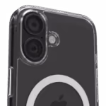 Casing Āsenaru Lite Hybrid Magsafe, casing iPhone tipis berketebalan 1,3 mm dengan bantalan TPU transparan dan bagian belakang dari polikarbonat yang kokoh, menawarkan perlindungan penuh dan kompatibilitas dengan MagSafe.