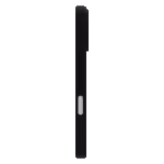 The Āsenaru Matte Hybrid MagSafe Case, featuring matte black TPU bumpers and a translucent gray back, designed for durability and full device protection, compatible with MagSafe accessories.