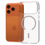 The Āsenaru Airlite Magsafe Thin Case, a crystal-clear polycarbonate case for iPhone, with a 1mm thickness, providing slim and unobtrusive protection with magsafe compatibility.