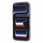 The Āsenaru Lite Hybrid Magsafe Case, a slim 1.3mm iPhone case with transparent TPU bumpers and a rigid polycarbonate back, showcasing full protection and MagSafe compatibility.