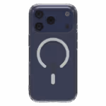 The Āsenaru Lite Hybrid Magsafe Case, a slim 1.3mm iPhone case with transparent TPU bumpers and a rigid polycarbonate back, showcasing full protection and MagSafe compatibility.