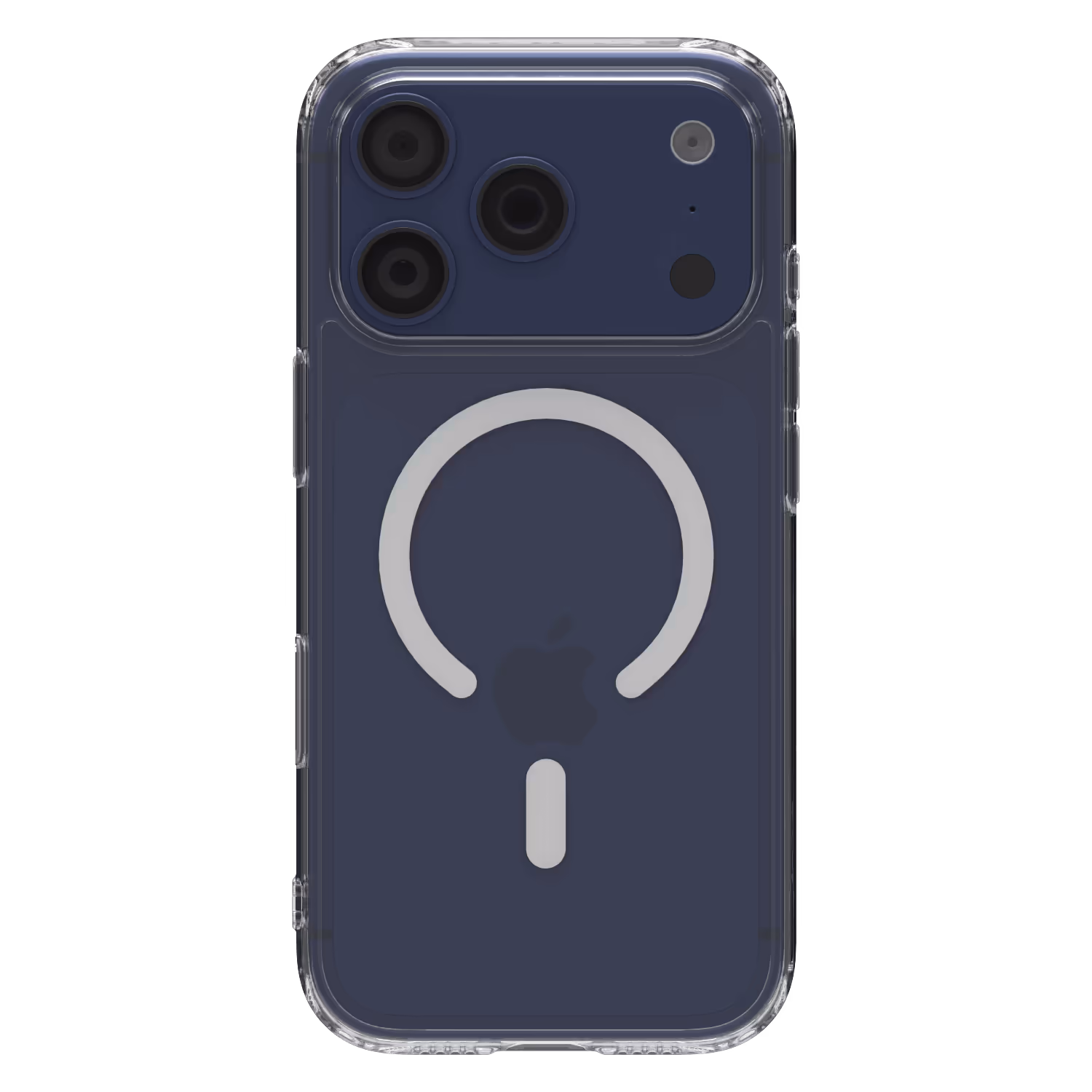 The Āsenaru Lite Hybrid Magsafe Case, a slim 1.3mm iPhone case with transparent TPU bumpers and a rigid polycarbonate back, showcasing full protection and MagSafe compatibility.