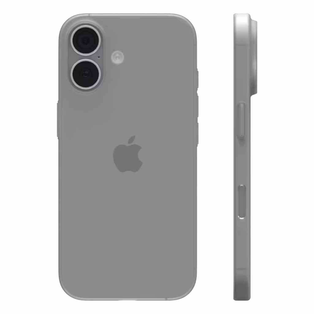 Ultra-thin 0.35mm minimalist phone case with matte and transparent finish options, precision cutouts, and raised camera protection for iPhone 17.