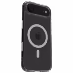 The Āsenaru Lite Hybrid Magsafe Case, a slim 1.3mm iPhone case with transparent TPU bumpers and a rigid polycarbonate back, showcasing full protection and MagSafe compatibility.